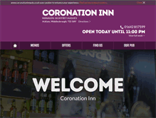 Tablet Screenshot of coronationinnpub.co.uk